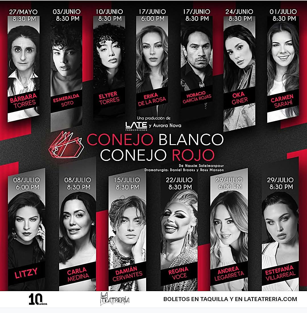 ElyferTorresMX's tweet photo. 🎭 | 3 semanas para ver a Elyfer (@elyfertorres) en #ConejoBlancoConejoRojo 

⚠️ SOLO ES UNA FUNCIÓN: 10 DE JUNIO ⚠️

¡No se lo pierdan! 💥

Link para comprar boletos: https://t.co/1TljCwv0Mq

#ElyferTorres https://t.co/MLx1YHl4eN