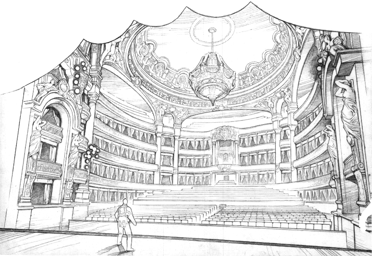ani_obsessive's tweet photo. Environment designs by Satoshi Kon for Magnetic Rose (1995), dir. Koji Morimoto, Studio 4°C https://t.co/fiqxOyerNB
