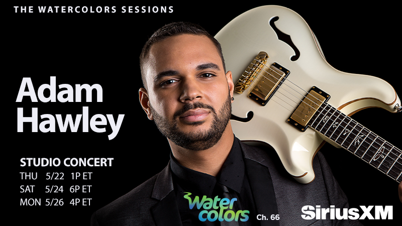 Celebrate 🎸the kick-off of SUMMER 🌞 this Memorial Day weekend with an exclusive, up-close-and-personal LIVE🎶studio session from rising superstar 🌟 guitarist <a href="/adamhawleymusic/">Adam Hawley</a>  performing fan favorites and music from his latest album Unstoppable. @watercolorsjazz @siriusxm
