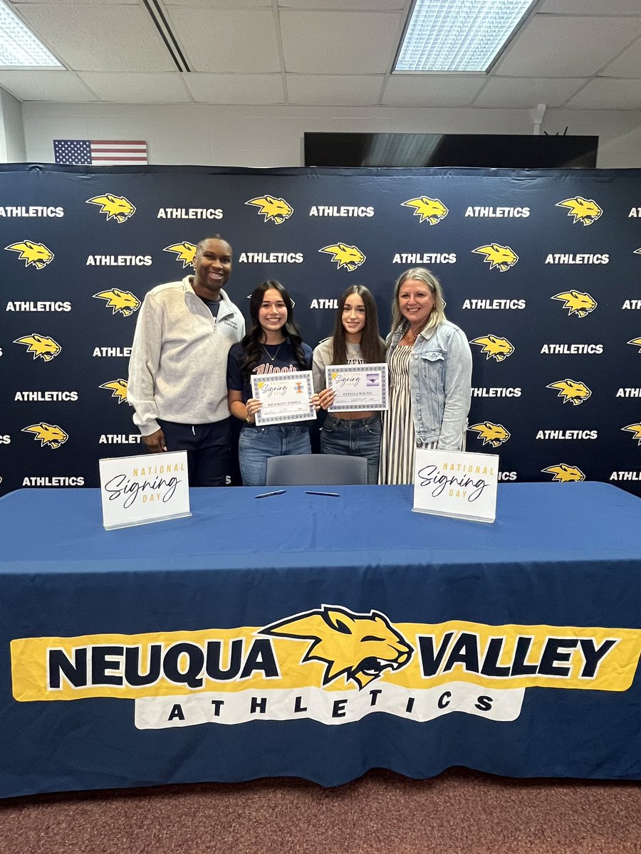 NLI Signing Day! Congrats to Seniors, Brooklyn and Estella, for continuing their cheer careers in college! Brooklyn at the University of Illinois and Estella at McKendree University. SO PROUD!