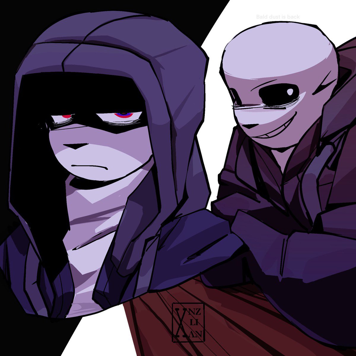 Felt like drawing this emo.
Also, Dust is turning on his 'classic mode' to lure people.

Dust belongs to Ask-DustTale
