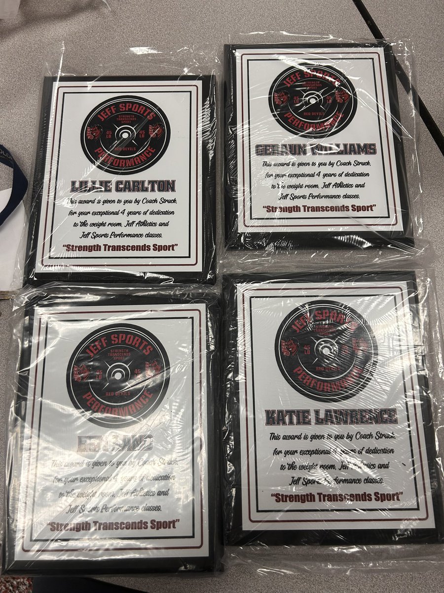 Jeffsportsperformanc (@jeffhs_sp) on Twitter photo Congrats to our senior lifters of the year- nearly 16 combined years of JSP training for these athletes! Geraun Williams, Ben Land, Katie Lawrence and Lillie Carlton. 🏈🤼🏐🏀 <a href="/JHS_GBB/">Jeffersonville Girls Basketball</a> <a href="/HCoachJoeWash77/">Coach Washington LPCA M.Ed</a> <a href="/JeffHS_VB/">RedDevilVBall</a> <a href="/JeffHS_Wres/">Team Jeff Wrestling</a> <a href="/thekatielaw/">Katie Lawrence</a> <a href="/JHSRedDevil43/">Pamela Hall</a> @JeffHS_AD Congrats to our senior lifters of the year- nearly 16 combined years of JSP training for these athletes! Geraun Williams, Ben Land, Katie Lawrence and Lillie Carlton. 🏈🤼🏐🏀 <a href="/JHS_GBB/">Jeffersonville Girls Basketball</a> <a href="/HCoachJoeWash77/">Coach Washington LPCA M.Ed</a> <a href="/JeffHS_VB/">RedDevilVBall</a> <a href="/JeffHS_Wres/">Team Jeff Wrestling</a> <a href="/thekatielaw/">Katie Lawrence</a> <a href="/JHSRedDevil43/">Pamela Hall</a> @JeffHS_AD