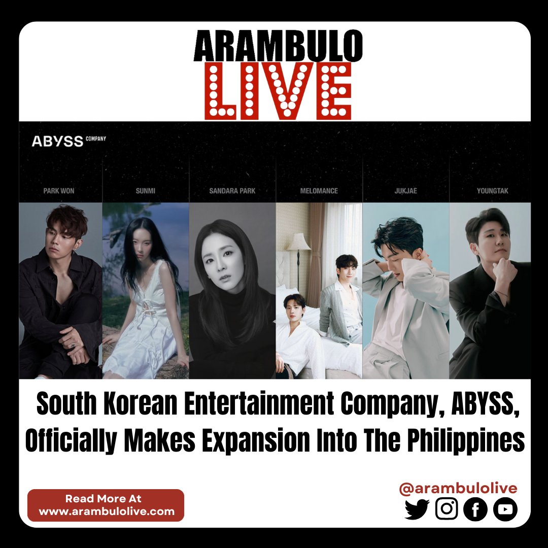 ArambuloLive's tweet image. South Korean Entertainment Company, ABYSS, Officially Makes Expansion Into The Philippines

Read more here: arambulolive.com/2025/05/20/sou…

#ABYSSCompany #ABYSS