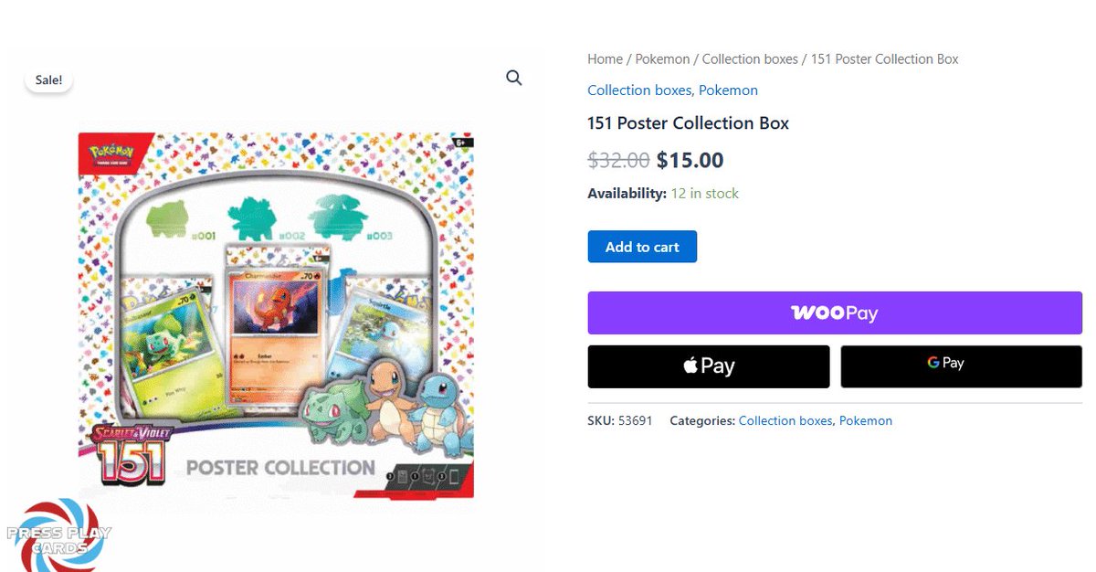 RANDOM MSRP DROP

151 Poster collection
$15 each

Limit 1 per order

12 available 

pressplaycards.com/product/151-po…