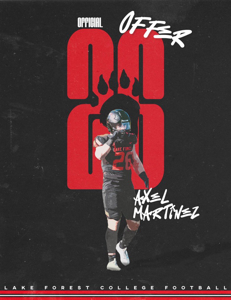 Axel Martinez (@axel_martinez08) on Twitter photo After a great conversation with <a href="/Coach_zags/">Adam Gonzaga</a> and <a href="/M_Gorogianis87/">Mark Gorogianis</a>, I am blessed to receive an offer from Lake Forest College! <a href="/LFC_FOOTBALL/">Jim Catanzaro</a>
<a href="/SCLancerNation/">Salpointe Football</a>
<a href="/CoachPatRyden/">Patrick Ryden</a> After a great conversation with <a href="/Coach_zags/">Adam Gonzaga</a> and <a href="/M_Gorogianis87/">Mark Gorogianis</a>, I am blessed to receive an offer from Lake Forest College! <a href="/LFC_FOOTBALL/">Jim Catanzaro</a>
<a href="/SCLancerNation/">Salpointe Football</a>
<a href="/CoachPatRyden/">Patrick Ryden</a>
