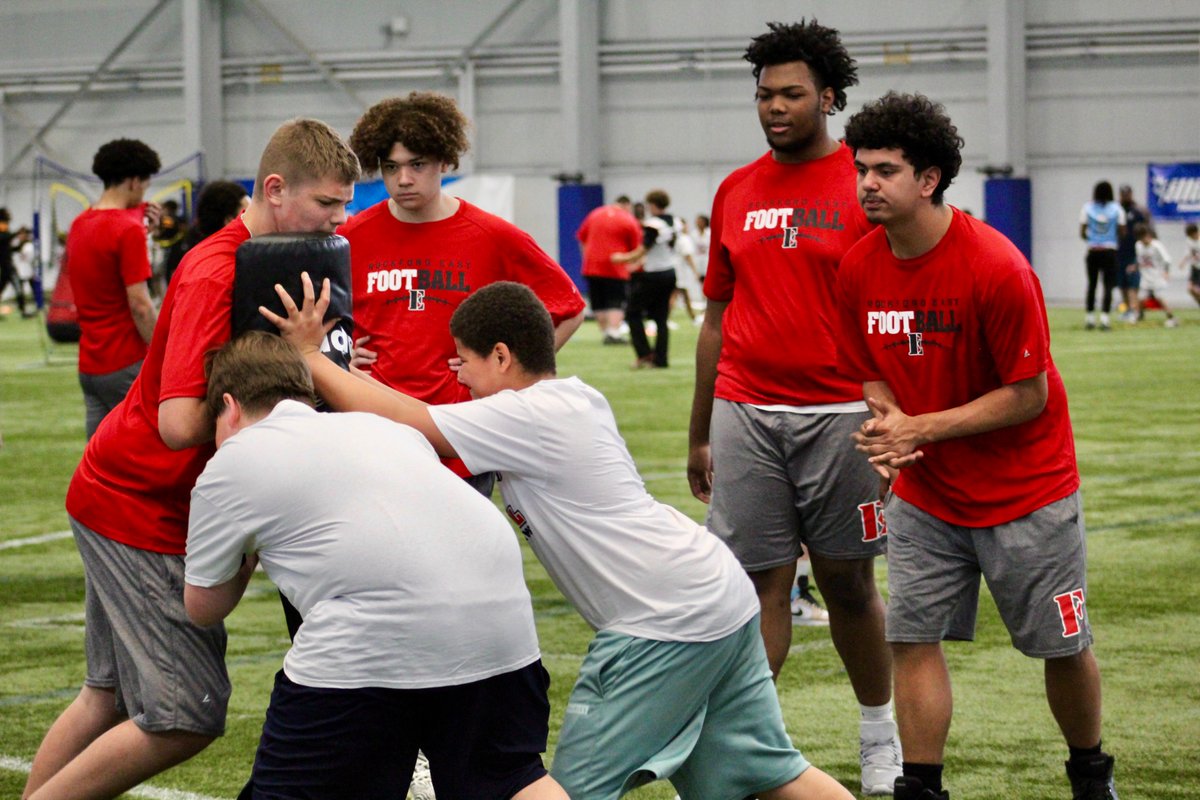Our 20th Annual Rockford Football Training Camp is in the books! More than 500 boys and girls came out to sharpen their skills and have some fun on the field.

We welcomed Chicago Bears running back Roschon Johnson as our special guest instructor! 🐻

Thank you to the local high