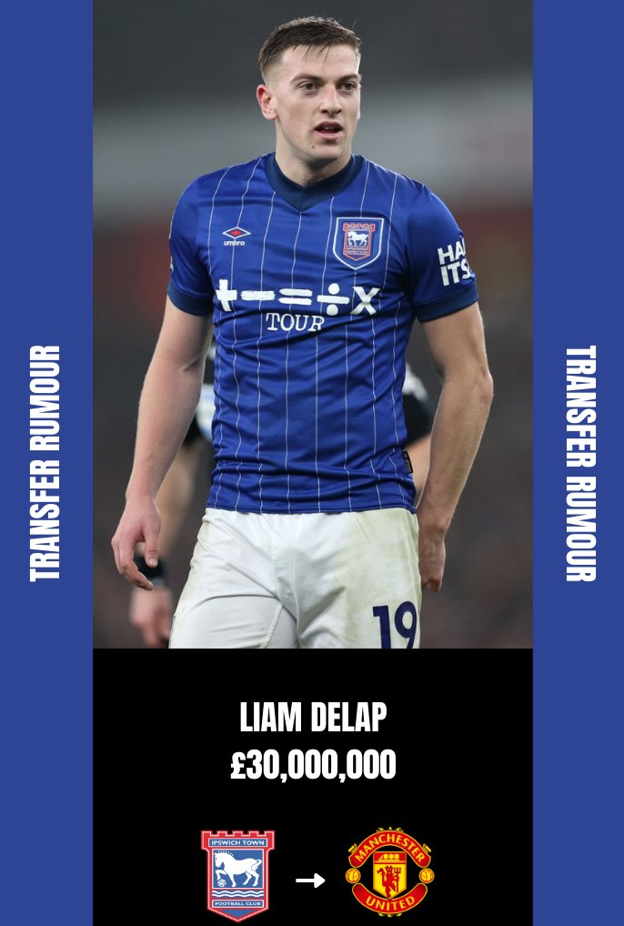🚨 Liam Delap → Manchester United?
 £30m deal in the works from Ipswich Town.
 Big move or big risk? 🤔
 #MUFC #ITFC #TransferRumour