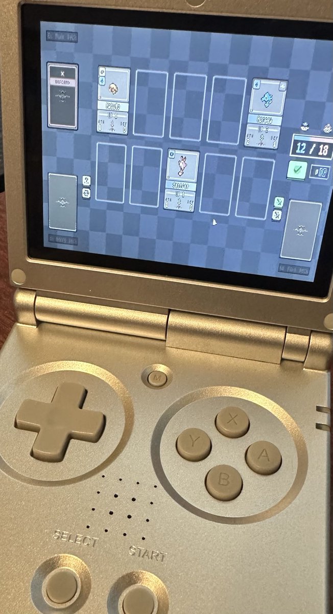 JeodPM's tweet photo. I pushed an update to Pocket Crystal League so it stretches to fit on all screens and conditionally uses the dpad as a mouse if analog sticks aren't present. You can wait a few days for it to go live and reinstall the port or go to https://t.co/6u0PwOeMoW. https://t.co/d8E7lcBpGa