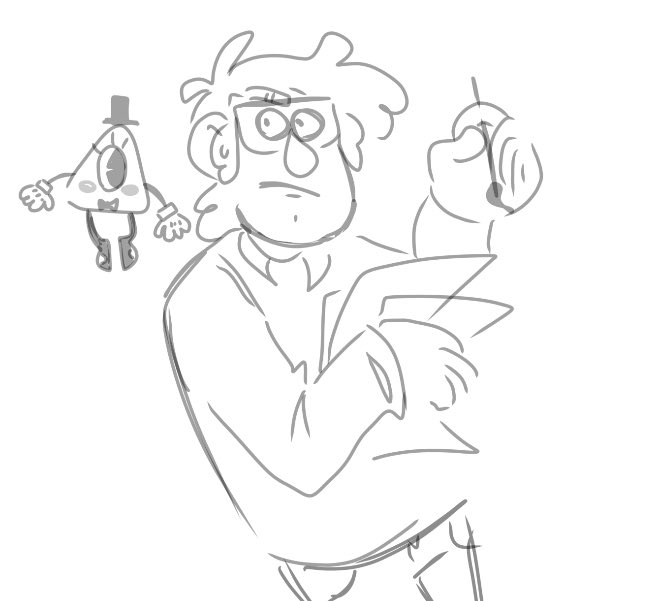 AU idea... what do we think abt Ford slaving away as an artist??

#StanfordPines #BillCipher