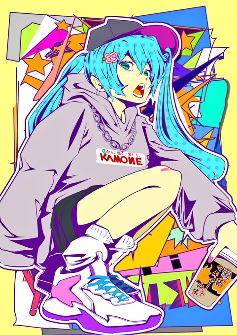 #初音ミクマウスで描いてみたやつです 