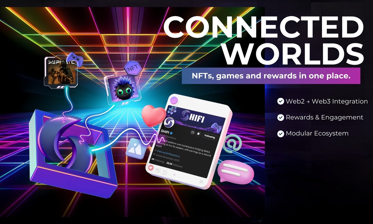 SHIFI connects you to the world of Web3 games and NFTs on a comprehensive platform. Here, we share everything about our projects and innovations, fostering an active community within a modular ecosystem that bridges the traditional and the digital future.