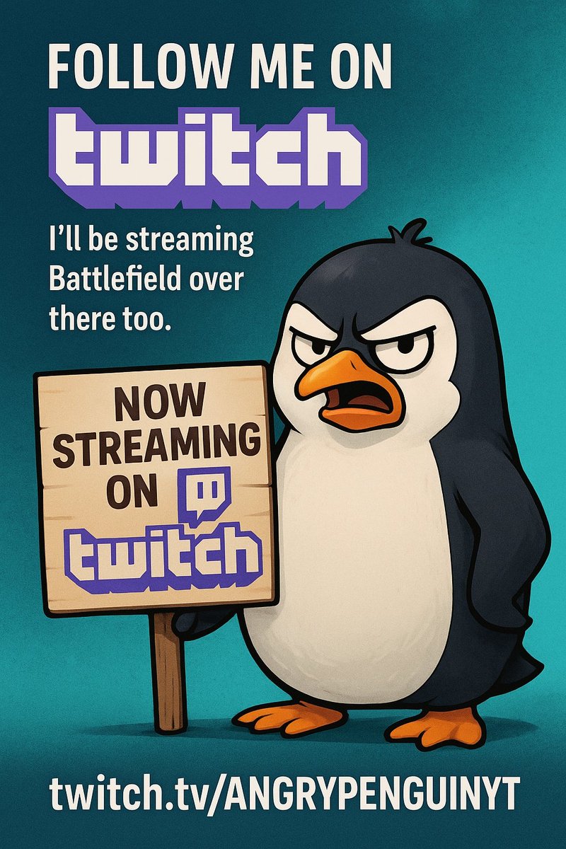 Will also be streaming over on twitch now, Waddlers. 😁 twitch.tv/angrypenguinyt/