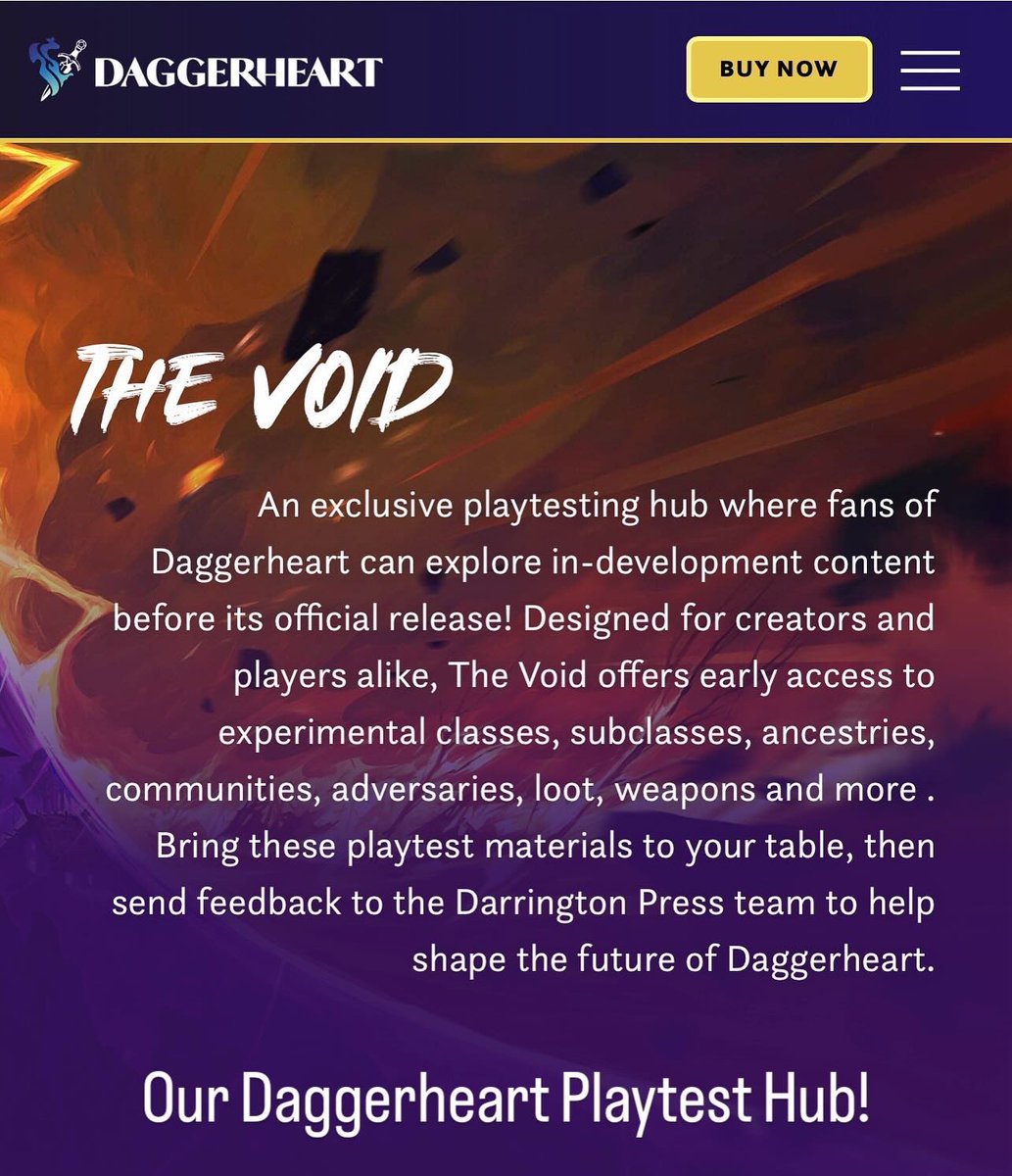 matthewmercer's tweet image. As part of today’s celebration of the launch of #Daggerheart, we teased our upcoming Custom Card Creator & dropped “The Void”, our hub for playtest materials!
First drop is the Warlock & Fighter classes (& the new Dread domain w/ the Warlock)!
Hit up Daggerheart.com!