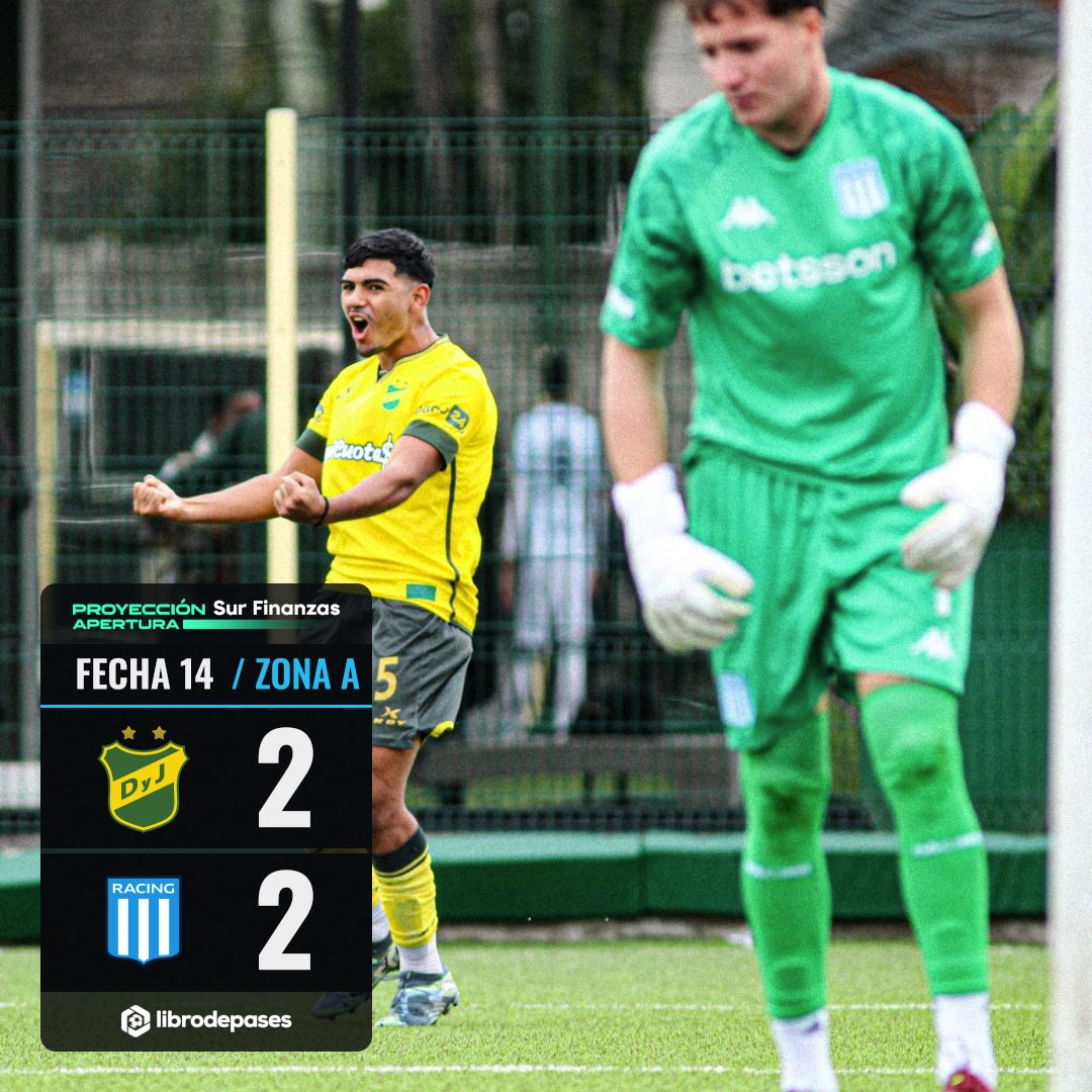 Proyeccion LPF (@proyeccionlpf) on Twitter photo ¡Iguales! 🤝🏼<a href="/ClubDefensayJus/">Defensa y Justicia</a> empató 2 a 2 frente a <a href="/RacingClub/">Racing Club</a> por la #Fecha14 del #TorneoProyección <a href="/surfinanzas/">Sur Finanzas</a> 🏆 ¡Iguales! 🤝🏼<a href="/ClubDefensayJus/">Defensa y Justicia</a> empató 2 a 2 frente a <a href="/RacingClub/">Racing Club</a> por la #Fecha14 del #TorneoProyección <a href="/surfinanzas/">Sur Finanzas</a> 🏆