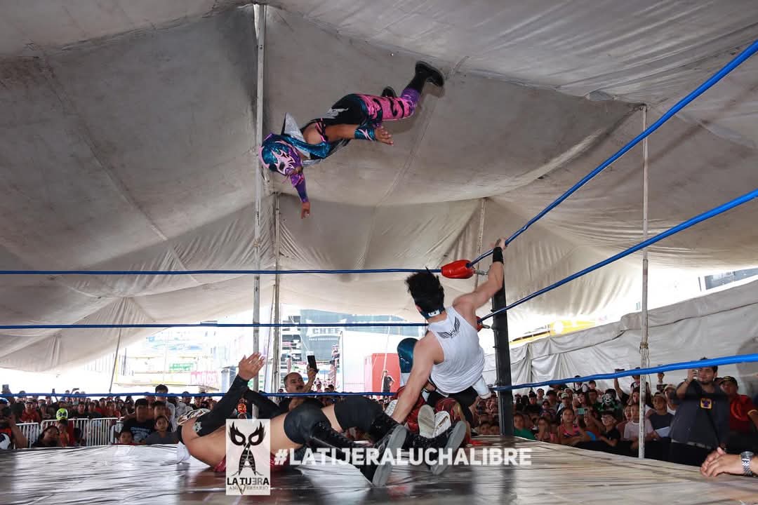 LaTijeraLucha's tweet photo. La explosión llega con 4 pareja, donde #KingDragon y #KingAirox dan cuenta de #GoldenJr y #PrincipeTexka y se llevan las copas de las alas de la #CentralDeAbastosEcatepec previamente habían quedado fuera #AguilaGuerreraII y #AguilaGuerreraJr, #EstrellaDelRing y #Trime... https://t.co/LyFYMBJ1JY
