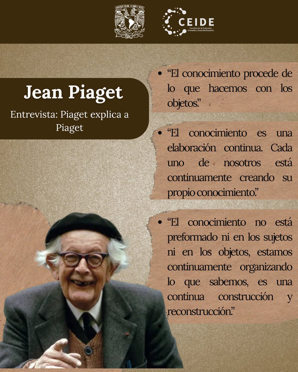 CEIDE_UNAM's tweet photo. ¿Y si educar fuera también un acto de humanidad?
En la #CEIDE compartimos fragmentos para reflexionar y reconectar con tu labor docente.
Para más saberes sobre el conocimiento desde la mirada de Piaget puedes ver el video:
👉https://t.co/Qd0FrGeq8v
#CEIDE #UNAM #MesDelMaestro https://t.co/yxvuz1GNVZ
