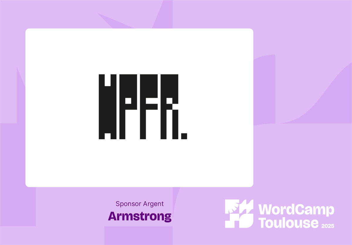 WCToulouse's tweet photo. Un grand merci à @wordpress_fr  sponsor Armstrong (Argent) !  

Merci pour votre soutien au WordCamp Toulouse !    

📍 RDV le 23 mai

👉 En savoir + : https://t.co/QdNjHL1blm https://t.co/VCeLJk614S