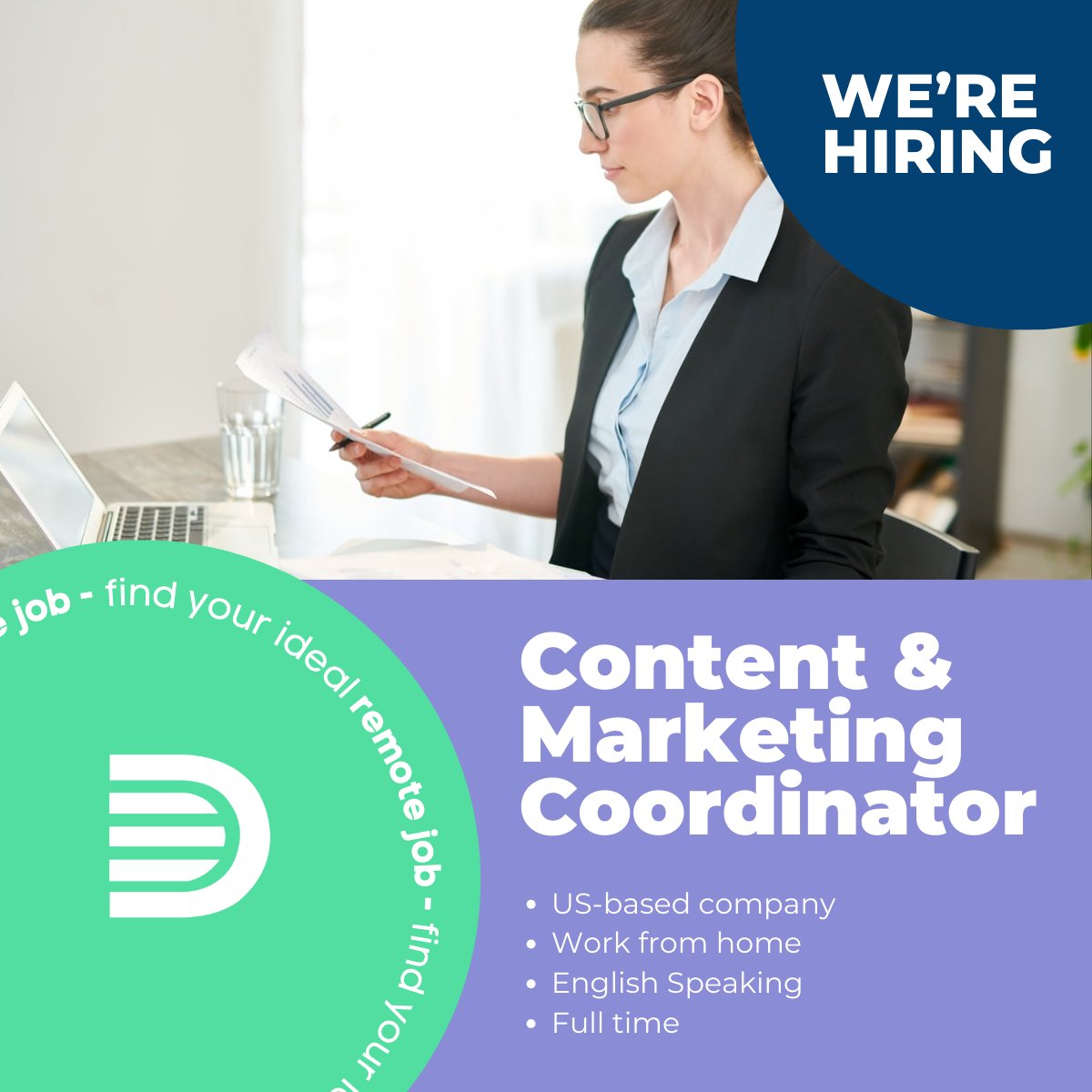 DigitalXecutive's tweet photo. Unite a nuestro equipo! 🚀 Buscamos English-speaking CONTENT &amp; MARKETING COORDINATOR

Postulate ahora https://t.co/aoyV1yE8Ax

Trabaja desde donde quieras para empresas de Ee.Uu. 

#RemoteWork #TrabajoRemoto #OportunidadLaboral #joboffer #marketingmanager #digitalmarketing https://t.co/Vsv2hjvJpZ