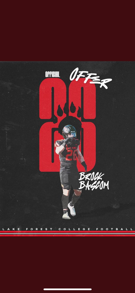 Brock Bascom (@bascom_brock) on Twitter photo Blessed to receive an offer from Lake Forest!
<a href="/HIGLEYFOOTBALL/">Higley Football</a> <a href="/LFC_FOOTBALL/">Jim Catanzaro</a> <a href="/CoachHolguin16/">Coach Michael Holguin</a> <a href="/COYjuniorB/">Rand Baker</a> <a href="/BrandonAnger4/">Coach Brandon Anger</a> <a href="/JUSTCHILLY/">Just Chilly</a> <a href="/gridironarizona/">Gridiron Arizona</a> Blessed to receive an offer from Lake Forest!
<a href="/HIGLEYFOOTBALL/">Higley Football</a> <a href="/LFC_FOOTBALL/">Jim Catanzaro</a> <a href="/CoachHolguin16/">Coach Michael Holguin</a> <a href="/COYjuniorB/">Rand Baker</a> <a href="/BrandonAnger4/">Coach Brandon Anger</a> <a href="/JUSTCHILLY/">Just Chilly</a> <a href="/gridironarizona/">Gridiron Arizona</a>