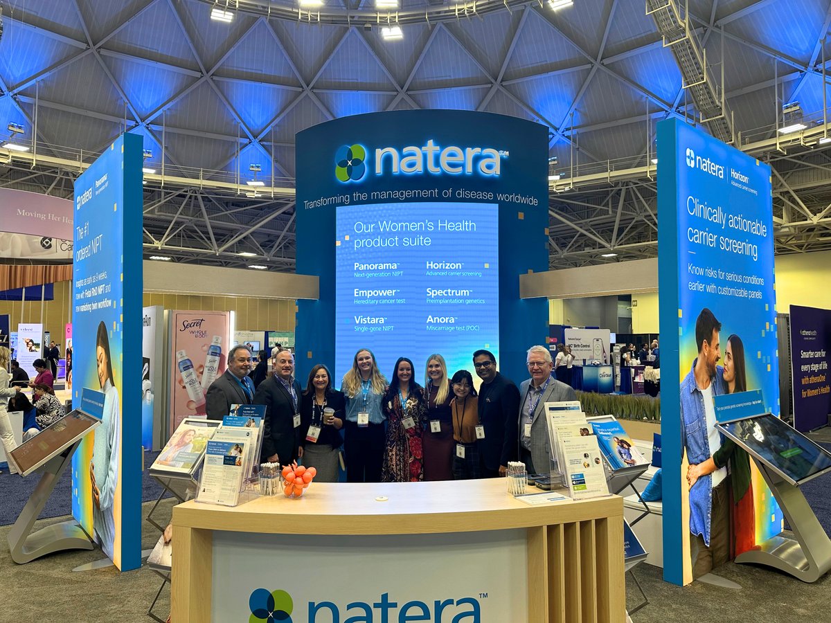 NateraGenetics's tweet photo. Our team was happy to connect w/healthcare professionals &amp; highlight data like the presentation by Dr. Dungan, "Implementation of a Hereditary Cancer Alert Program." Thank you to everyone for participating and to our team for an incredible event!
#Natera #ACOG2025 https://t.co/JVFAO2yMLS