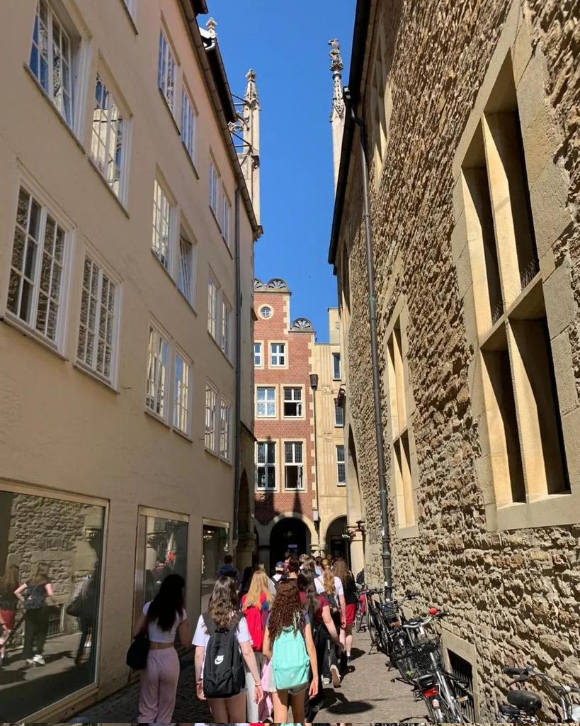 Another great day for our <a href="/EUErasmusPlus/">Erasmus+</a> students!
They took the train to historic Münster, explored the Peace Hall, City Hall, St. Paul’s Cathedral &amp; St. Lamberti’s Church.

Here, the Peace of Westphalia (1648) was signed—key to modern diplomacy in Europe! 🇪🇺
#ErasmusPlus