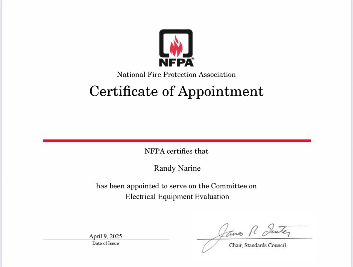 RandyNarinee's tweet image. I'm honoured to share that I’ve been appointed as a Principal Member to four @NFPA Technical Committees, where I’ll be contributing data and insight directly from the research and validation work we conduct at @CESAT_Official.
As a non-profit research organization, CESAT…