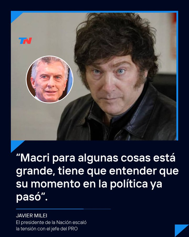 Alguien vió o escuchó que el Presidente Milei haya querido jubilar a Scioli, Kristina o Massa como lo ha hecho con  <a href="/mauriciomacri/">Mauricio Macri</a> ? Porque de lo contrario estoy pensando que está muy cerca de ser kirchnerista.