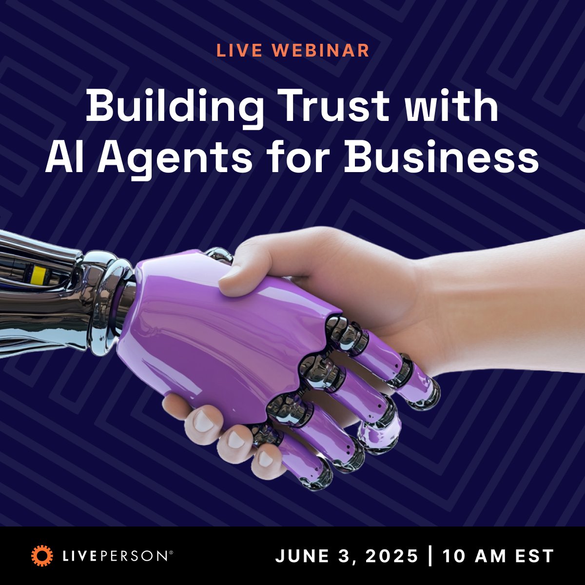 What are the characteristics of 𝘵𝘳𝘶𝘦 AI agents for business? 🤖 

On June 3, join us for a live webinar to learn how AI agents are transforming customer experiences through progressive trust, human-AI collaboration, and enterprise-ready governance: bit.ly/4kfnaPu