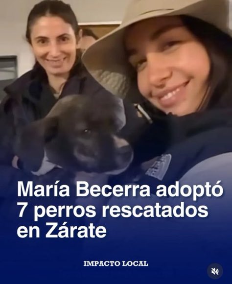 maría becerra no solo donó para los necesitados sino que también ADOPTÓ SIETE PERROS RESCATADOS, le diré a mis hijos que era una santa