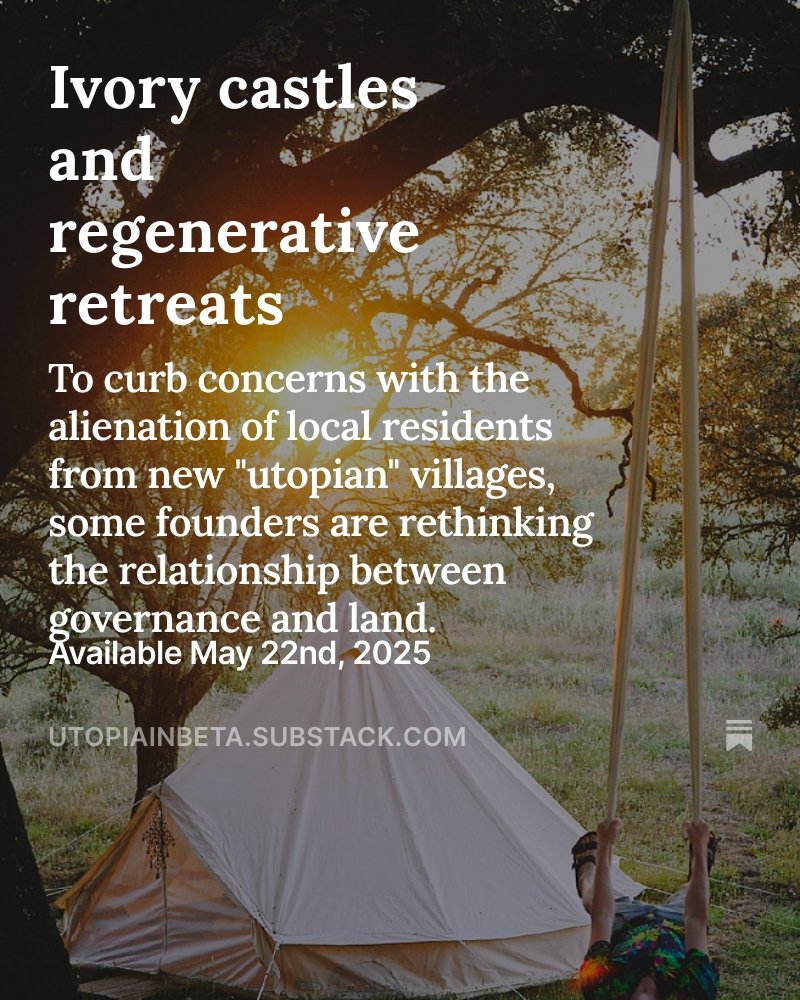 In this week's newsletter I'm transporting readers to rural Portugal, where a network society project is using web3 to rethink the relationship between community, land and participation.

Sign up to get it into your inbox tomorrow! 
utopiainbeta.substack.com
