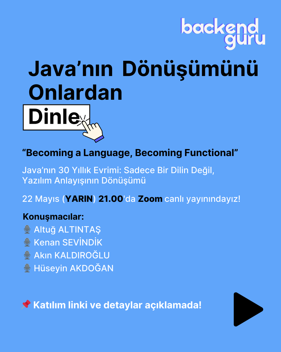 🧠Java’nın 30 Yılı: Sadece Bir Dil Değil, Bir Düşünce Biçimi. Bu yolculuğu, onu yaşayanlarla konuşuyoruz. 👇Kayıt Linki Yorumda!👇

 30 yıl süren bu dönüşüm, sadece sürüm notlarında değil; ekip alışkanlıkları ve tasarım yaklaşımlarında da yaşandı.

💥 Bu dönüşümün nasıl