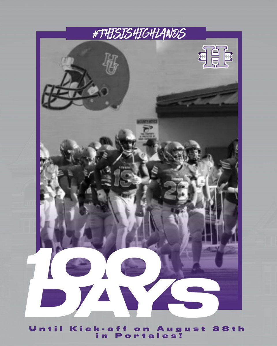 NMHU Athletics (@nmhu_athletics) on Twitter photo 🏈 100 Days until <a href="/NMHUFootball/">NMHU Football</a> opens the 2025 season on August 28th in Portales, NM!
#ThisIsHighlands 🏈 100 Days until <a href="/NMHUFootball/">NMHU Football</a> opens the 2025 season on August 28th in Portales, NM!
#ThisIsHighlands