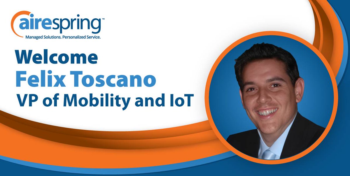 AireSpring's tweet image. AireSpring is thrilled to welcome Felix Toscano as our VP of Mobility &amp;amp; IoT.

Read Felix&apos;s story here: airespring.com/announcements/…

With over 20 years of experience in mobility and IoT, Felix brings a track record of driving exponential growth and strategic partnerships.