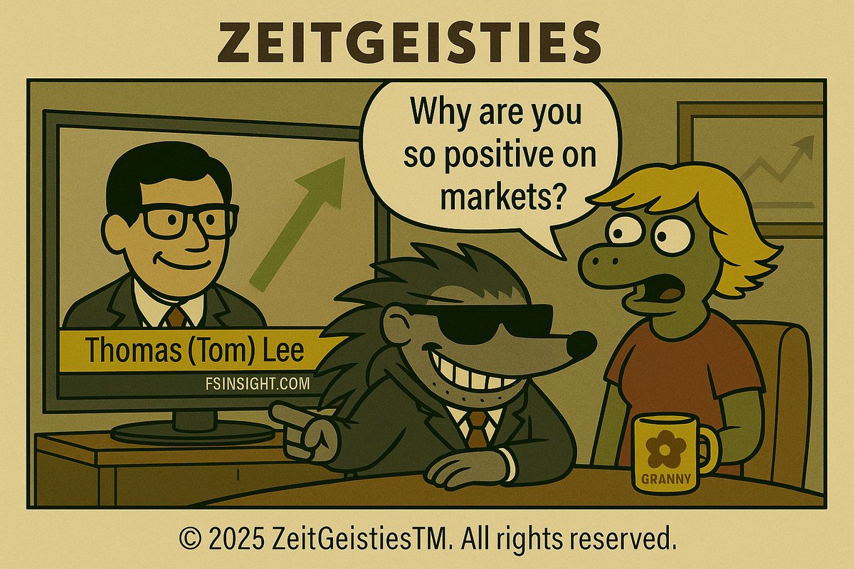 TheZeitGeisties's tweet photo. @fundstrat @SquawkStreet @carlquintanilla @davidfaber @YouTube Mr. Lee, please follow me @TheZeitGeisties for more  satirical finwit fun. https://t.co/CGWZyLlBMk