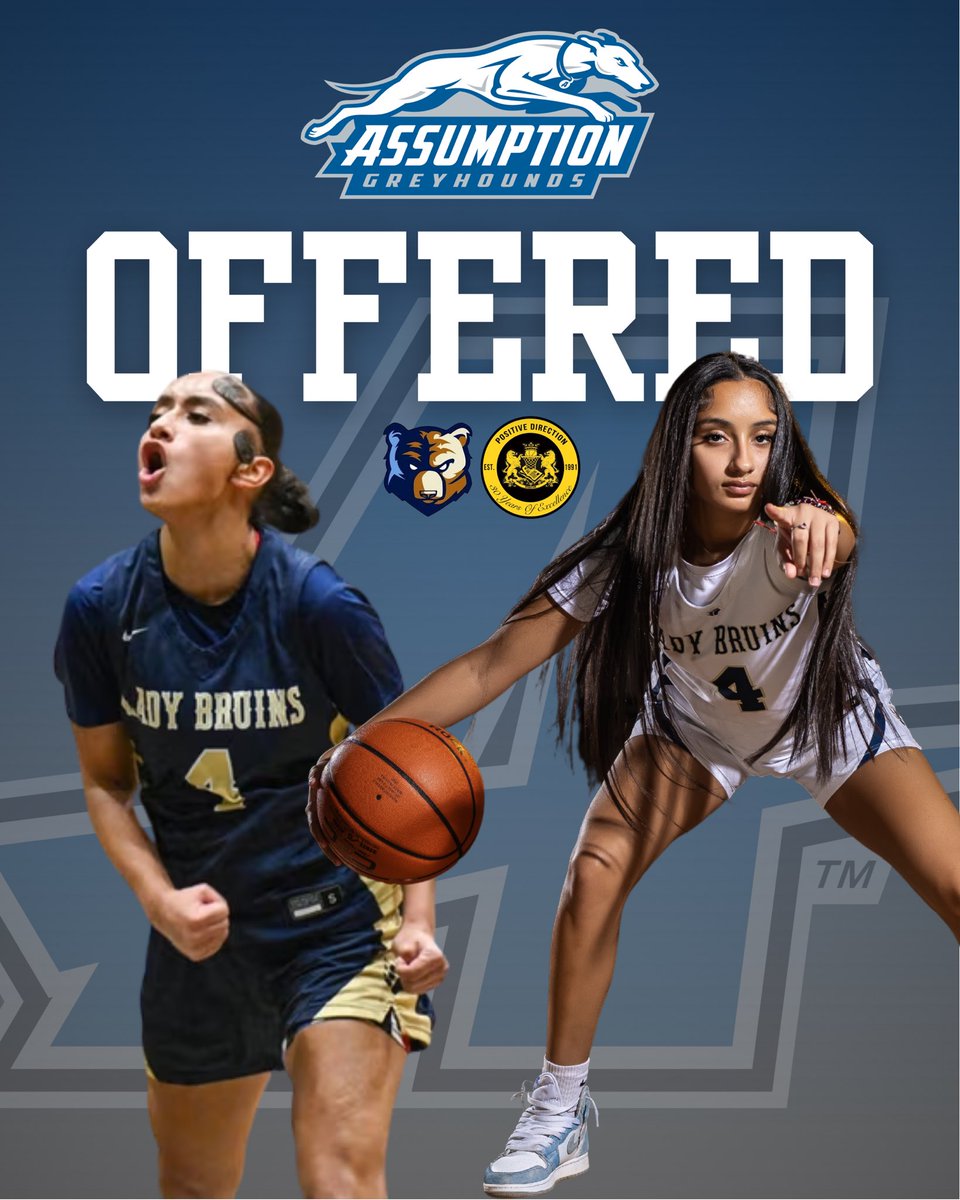 alyssapolonia__'s tweet photo. go greyhounds? 💙
After a great conversation with Coach @KerryPhayre and Coach CaHill, I am beyond grateful and blessed to receive my first offer from Assumption University to continue my athletic and academic career! @AssumptionWBB #pdnation #baldwinladybruins https://t.co/S8sL5kN68Z