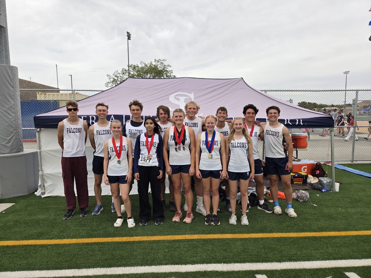 SLHSFalcons's tweet photo. Falcon pride at Track State! 

🎉 New school records:

 • Sydney Sufka – Pole Vault: 3.05m
 • 4x100m Relay – Miles, Colonna, Schroder, Tack: 44.95

Proud of our athletes for showing heart, hustle &amp; breaking records. They have worked hard all season and  have made us proud! https://t.co/48MWHwwqmU