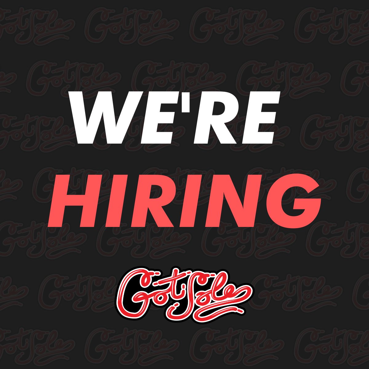 Want to help grow the best sneaker experience on earth? Apply at gotsole.com/jobs 📈