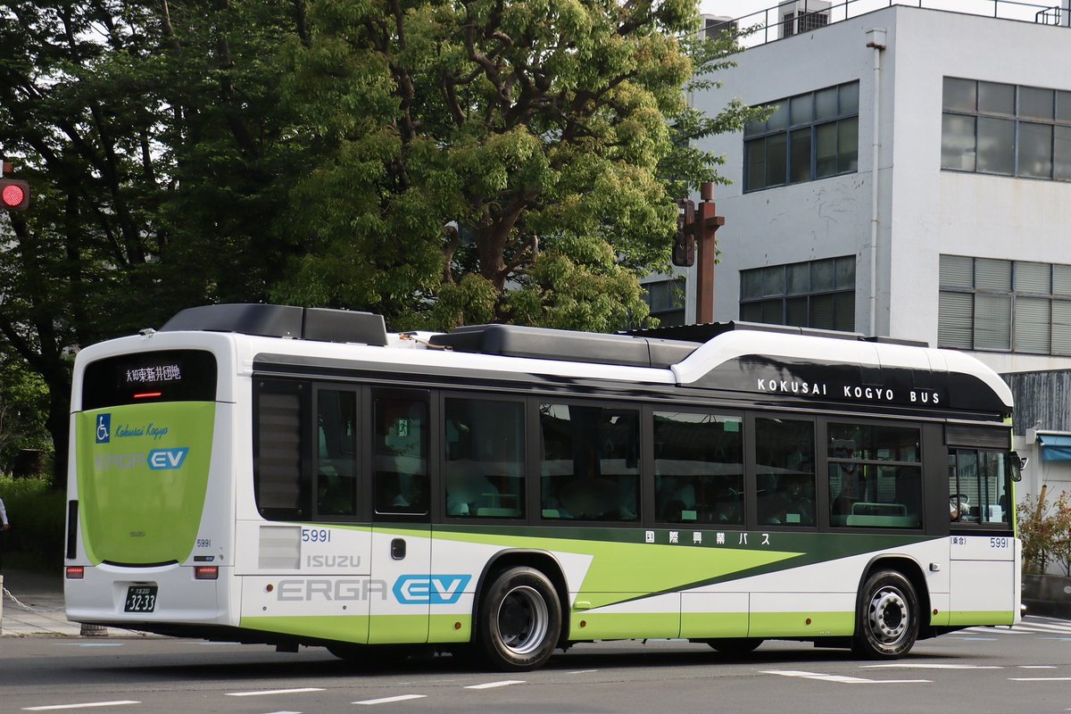 国際興業さいたま東営業所 エルガEV 5991号車運用開始 昨日報道公開