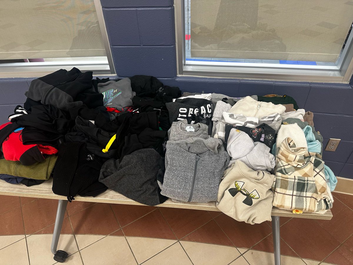 Check out lost and found! Everything is laying out on tables so you and our students can find missing items more easily. Please grab lost items before the last day of school. All remaining items will be donated following the last day of school.