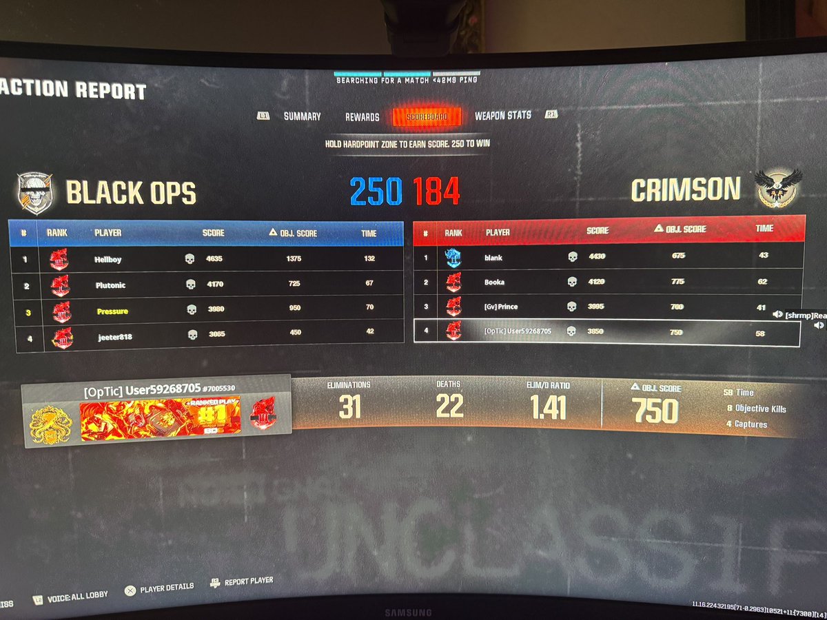 nPressure2's tweet photo. My ranked squad beat the #1 warzone player on skyline. #Bottomfrag #Warzone kids can’t hang. #FreeSR https://t.co/UZ4eDM64JD