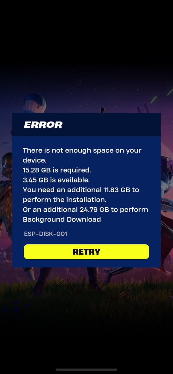 #Fortnite final on iOS and I don’t have enough storage 💀 apps.apple.com/us/app/fortnit…