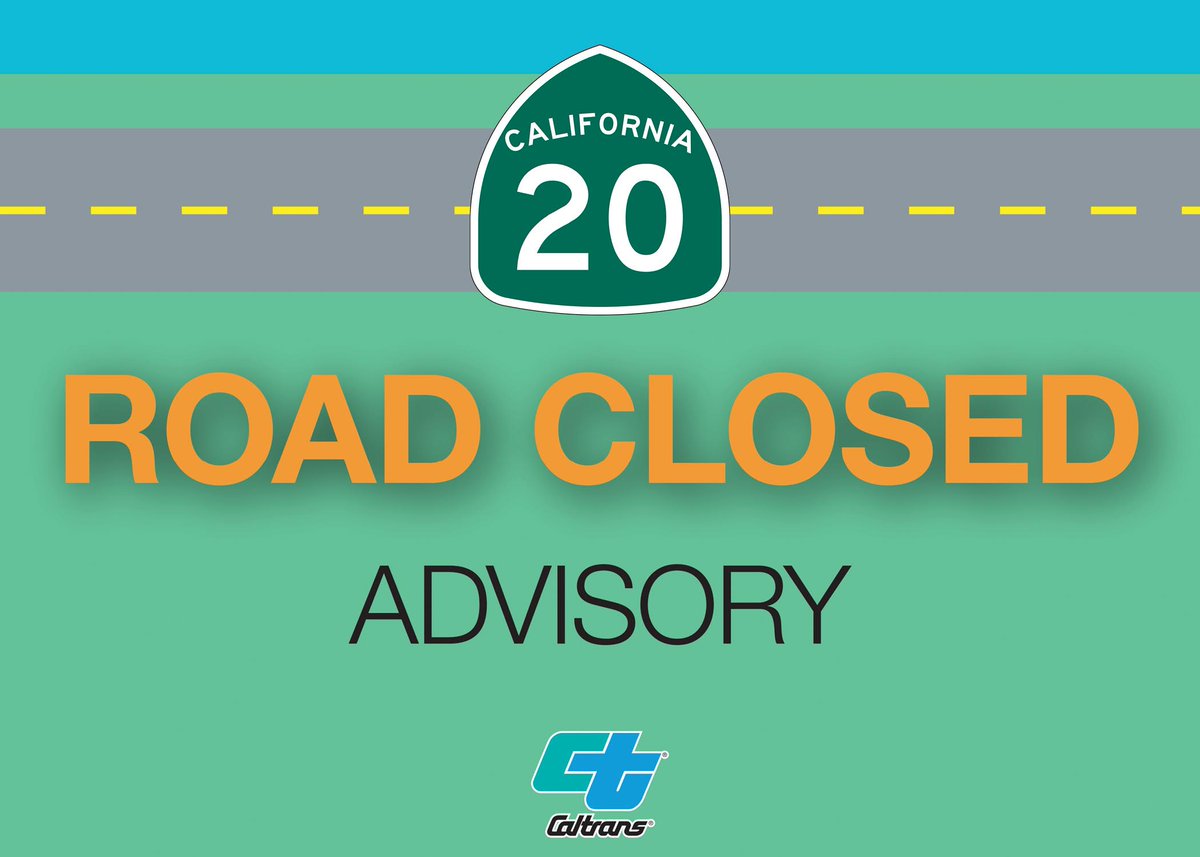 CaltransDist1's tweet photo. TRAFFIC ALERT: Route 20 is FULLY CLOSED in Lake County from Walker Ridge Road to the Colusa County line (PM 44)  due to a collision. Currently there is no estimated time of reopening.

Please check https://t.co/kXIUX7RRHo for the latest road conditions.
#Route20 #LakeCounty https://t.co/iOQgibKqTO