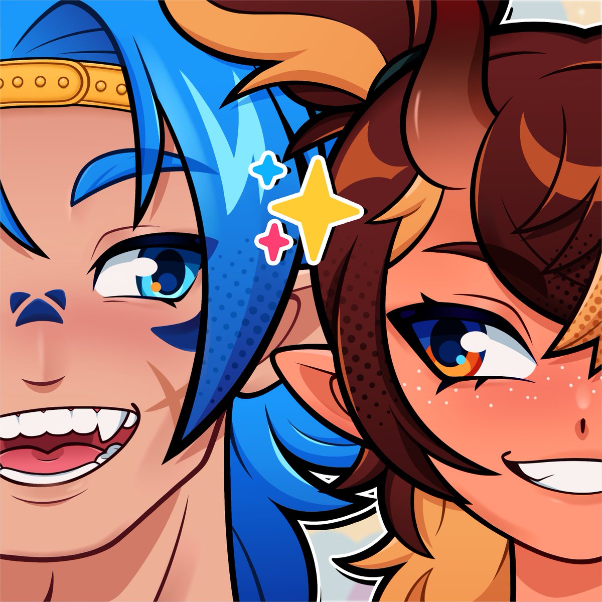 Pointy teeth gang 🦖😈✨ <a href="/dynobluevt/">Dyno⚡️Dinosaur Vtuber</a>