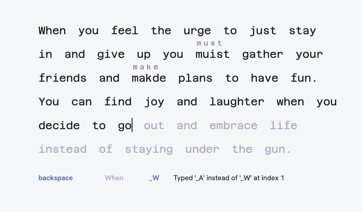 working on mistake identification for my typing trainer when AI suddenly gets real wise