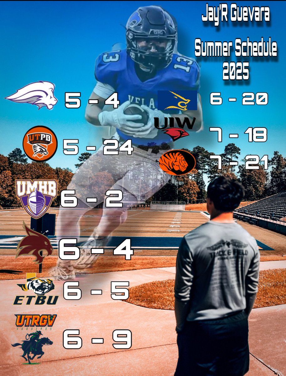 Jay’R Guevara (@jayr_guevara) on Twitter photo After some carful consideration and great conversations with staff I have composed my summer camps & visits looking forward to a great camp season full of growth and opportunities to compete and learn…. SR yr loading…………..<a href="/Coach_MacSAGU/">Blake McCulloch</a> <a href="/Kennyhrncir/">Coach Hrncir</a> <a href="/Coach_CTR/">Cal Robinson</a> <a href="/ErwinDylan/">Coach Dylan Erwin</a> After some carful consideration and great conversations with staff I have composed my summer camps & visits looking forward to a great camp season full of growth and opportunities to compete and learn…. SR yr loading…………..<a href="/Coach_MacSAGU/">Blake McCulloch</a> <a href="/Kennyhrncir/">Coach Hrncir</a> <a href="/Coach_CTR/">Cal Robinson</a> <a href="/ErwinDylan/">Coach Dylan Erwin</a>
