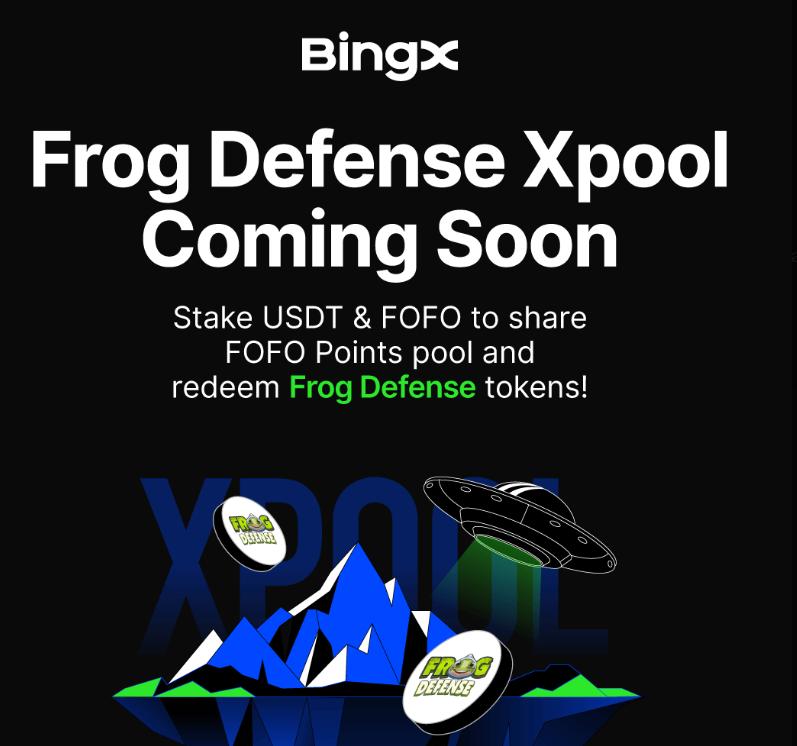 NosyjaPeter's tweet image. Stake, earn, and unlock up to 700,000,000 FOFO Points in the Frog Defense Xpool on BingX. A powerful gateway into Web3 SocialFi, with exclusive rewards for new users.
Redemption starts May 28, don’t miss it.
Join now: bit.ly/4mmOJbq
#FrogDefense #FOFO  #Xpool