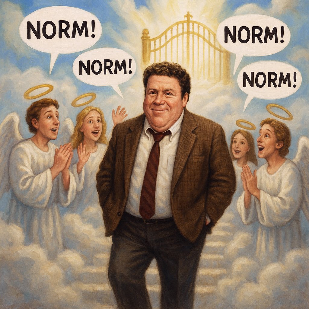 DannyDeraney's tweet photo. If there is a Heaven, may George Wendt be greeted appropriately. https://t.co/4bQhPz5WSx