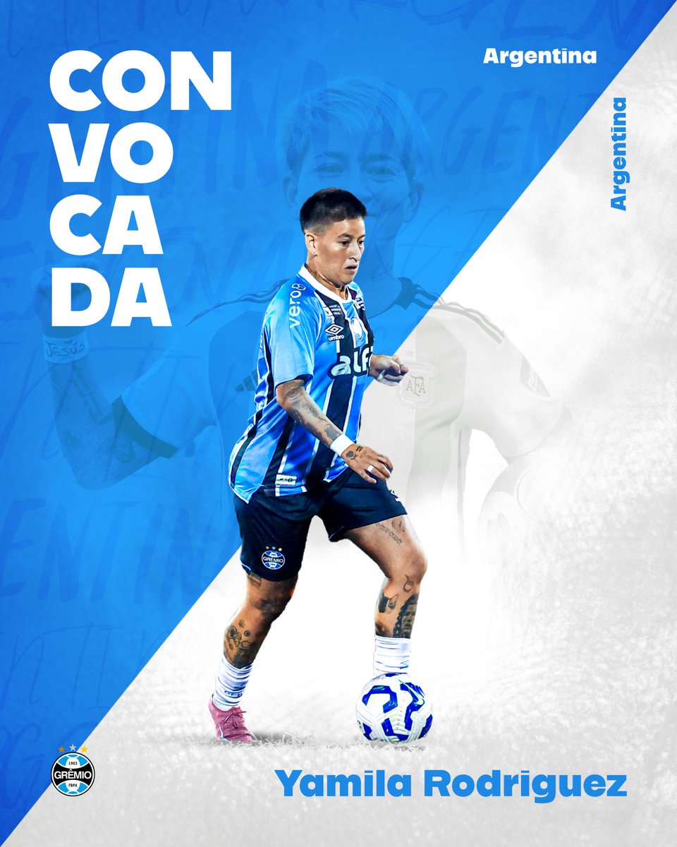 YAMILA CONVOCADA 🇦🇷🇪🇪 Nossa atacante foi chamada novamente para integrar o elenco da Seleção Argentina. Ela foi chamada para disputar dois amistosos contra a Austrália, nos dias 30 de maio e 2 de junho. Parabéns e boa sorte!👏🏾

gremio.net/noticias/detal…