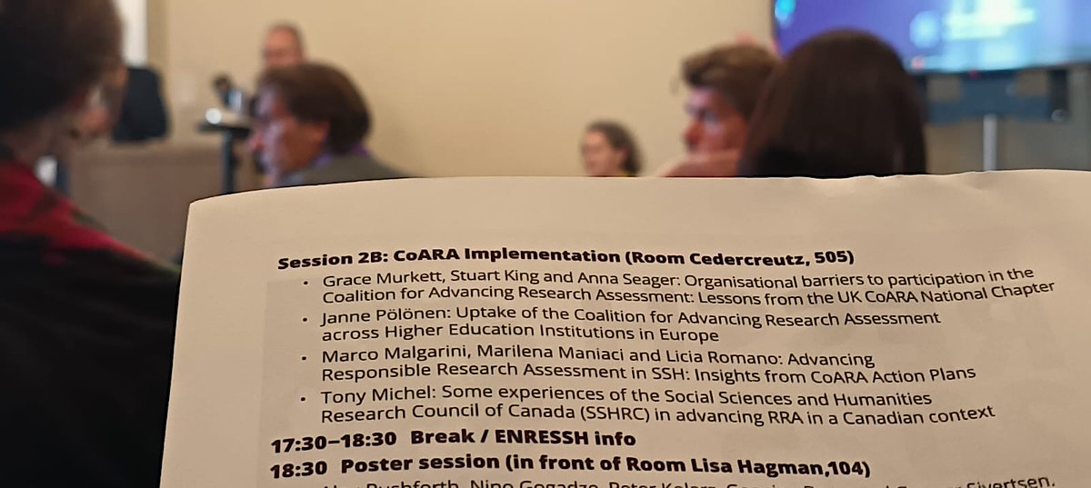 vyancelibrarian's tweet image. #RESSH2025 CoARA Implementation CHAIR: @BeigelFernanda
Murkett et al. Lessons from the UK CoARA
Pölönen: Coalition for AdvancingResearchAssessment across HigherEducation Institutions inEurope
Malgarini et al. Insights from CoARA ActionPlans
Michel: RRA in a Canadian context