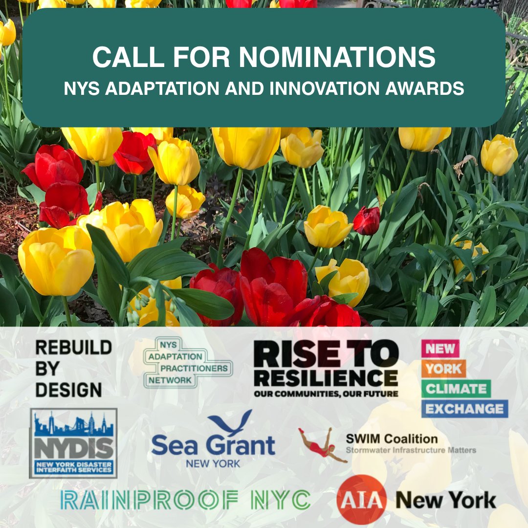 New York Sea Grant (@nyseagrant) on Twitter photo Apply by 5/23 for inaugural NYS Adaptation & Innovation Awards, celebrating projects/programs demonstrating leadership in preparing NY communities/ecosystems for increasing risks of extreme weather: bit.ly/nysinnovationa… <a href="/rebuildbydesign/">REBUILD BY DESIGN</a> <a href="/OurWaterfront/">Waterfront Alliance</a> <a href="/SWIMCoalition/">SWIM Coalition</a> <a href="/NYDISnet/">NYDIS</a> Apply by 5/23 for inaugural NYS Adaptation & Innovation Awards, celebrating projects/programs demonstrating leadership in preparing NY communities/ecosystems for increasing risks of extreme weather: bit.ly/nysinnovationa… <a href="/rebuildbydesign/">REBUILD BY DESIGN</a> <a href="/OurWaterfront/">Waterfront Alliance</a> <a href="/SWIMCoalition/">SWIM Coalition</a> <a href="/NYDISnet/">NYDIS</a>